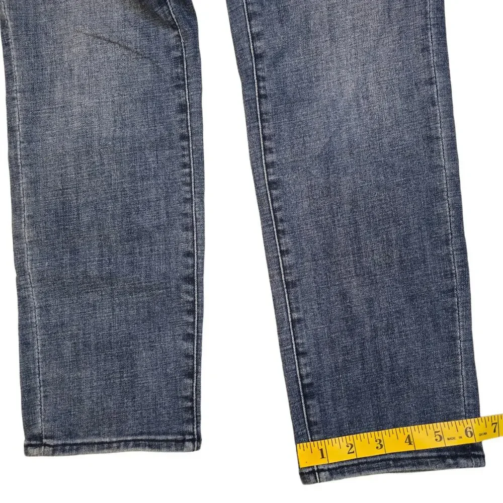 NYDJ Girlfriend Jeans Size 0 Caliente Medium Blue Wash Stretch Denim